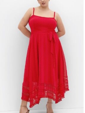 City Chic Red Flirty Nature Dress New With Tags